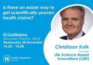 Announcement of Mr. Christiaan Kalk participating at Hi conference 2018 in discussion panel on health claims